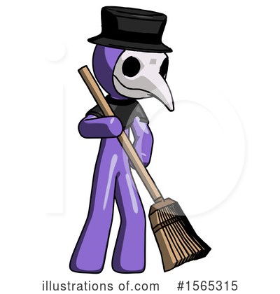 Royalty-Free (RF) Purple Design Mascot Clipart Illustration by Leo Blanchette - Stock Sample #1565315