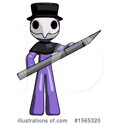 Royalty-Free (RF) Purple Design Mascot Clipart Illustration by Leo Blanchette - Stock Sample #1565320