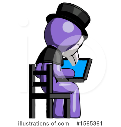 Royalty-Free (RF) Purple Design Mascot Clipart Illustration by Leo Blanchette - Stock Sample #1565361