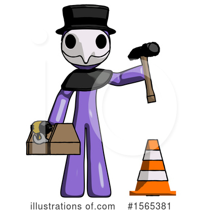 Royalty-Free (RF) Purple Design Mascot Clipart Illustration by Leo Blanchette - Stock Sample #1565381