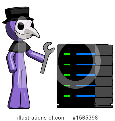 Royalty-Free (RF) Purple Design Mascot Clipart Illustration by Leo Blanchette - Stock Sample #1565398