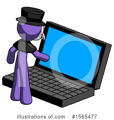 Royalty-Free (RF) Purple Design Mascot Clipart Illustration by Leo Blanchette - Stock Sample #1565477