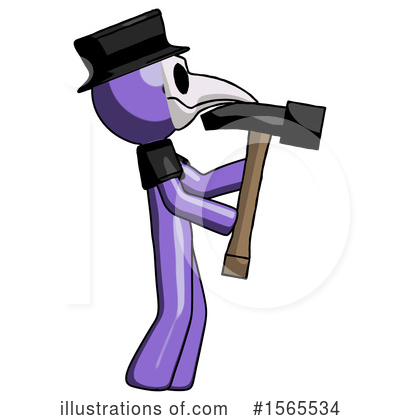 Royalty-Free (RF) Purple Design Mascot Clipart Illustration by Leo Blanchette - Stock Sample #1565534