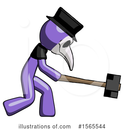 Royalty-Free (RF) Purple Design Mascot Clipart Illustration by Leo Blanchette - Stock Sample #1565544