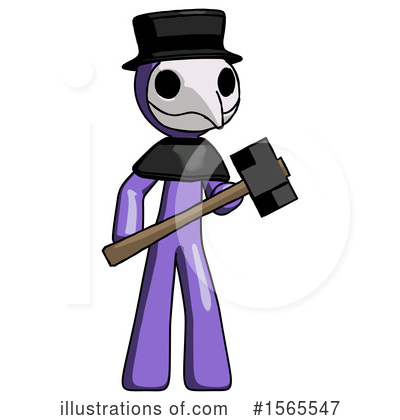 Royalty-Free (RF) Purple Design Mascot Clipart Illustration by Leo Blanchette - Stock Sample #1565547