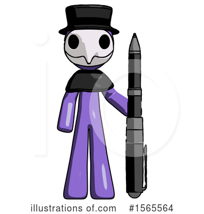 Royalty-Free (RF) Purple Design Mascot Clipart Illustration by Leo Blanchette - Stock Sample #1565564