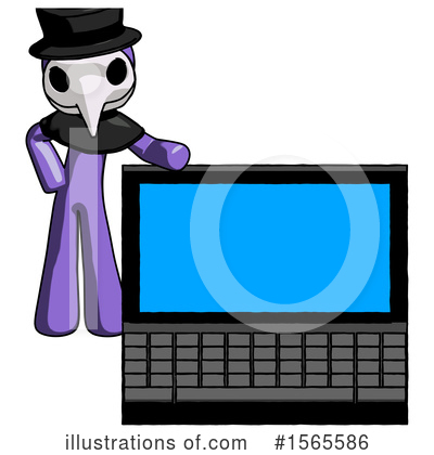 Royalty-Free (RF) Purple Design Mascot Clipart Illustration by Leo Blanchette - Stock Sample #1565586