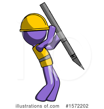 Royalty-Free (RF) Purple Design Mascot Clipart Illustration by Leo Blanchette - Stock Sample #1572202