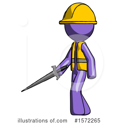 Royalty-Free (RF) Purple Design Mascot Clipart Illustration by Leo Blanchette - Stock Sample #1572265