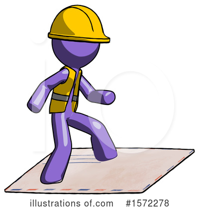 Royalty-Free (RF) Purple Design Mascot Clipart Illustration by Leo Blanchette - Stock Sample #1572278