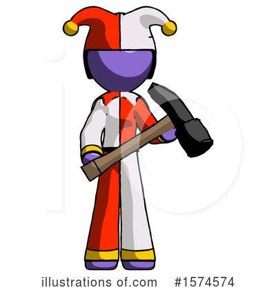Royalty-Free (RF) Purple Design Mascot Clipart Illustration by Leo Blanchette - Stock Sample #1574574