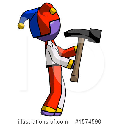 Royalty-Free (RF) Purple Design Mascot Clipart Illustration by Leo Blanchette - Stock Sample #1574590
