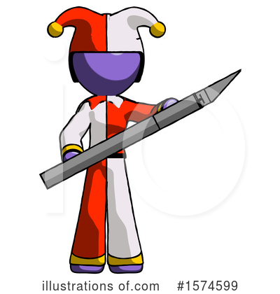 Royalty-Free (RF) Purple Design Mascot Clipart Illustration by Leo Blanchette - Stock Sample #1574599