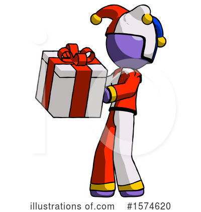 Royalty-Free (RF) Purple Design Mascot Clipart Illustration by Leo Blanchette - Stock Sample #1574620
