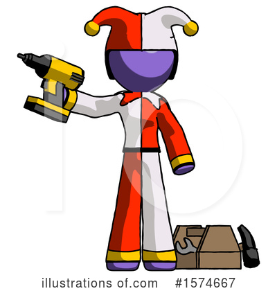 Royalty-Free (RF) Purple Design Mascot Clipart Illustration by Leo Blanchette - Stock Sample #1574667