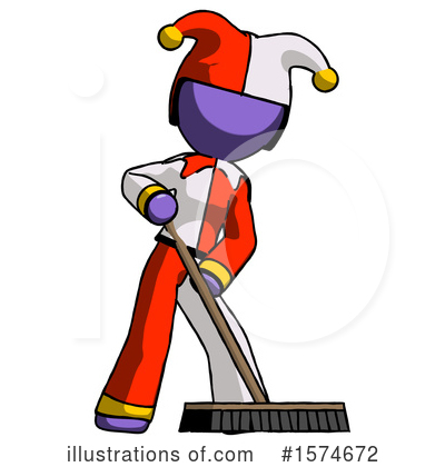 Royalty-Free (RF) Purple Design Mascot Clipart Illustration by Leo Blanchette - Stock Sample #1574672