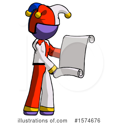 Royalty-Free (RF) Purple Design Mascot Clipart Illustration by Leo Blanchette - Stock Sample #1574676