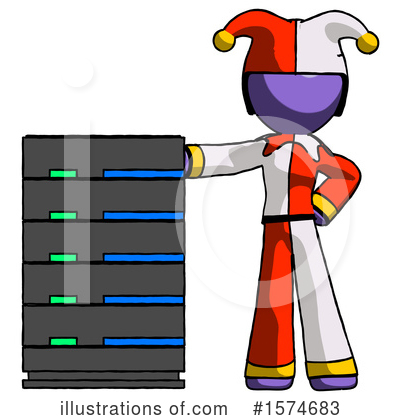 Royalty-Free (RF) Purple Design Mascot Clipart Illustration by Leo Blanchette - Stock Sample #1574683