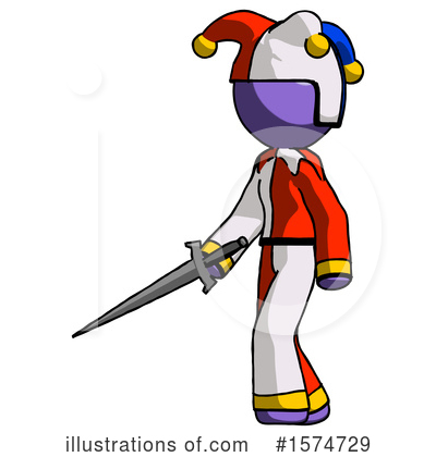 Royalty-Free (RF) Purple Design Mascot Clipart Illustration by Leo Blanchette - Stock Sample #1574729