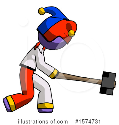 Royalty-Free (RF) Purple Design Mascot Clipart Illustration by Leo Blanchette - Stock Sample #1574731