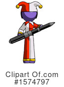Purple Design Mascot Clipart #1574797 by Leo Blanchette