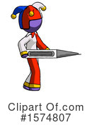 Purple Design Mascot Clipart #1574807 by Leo Blanchette