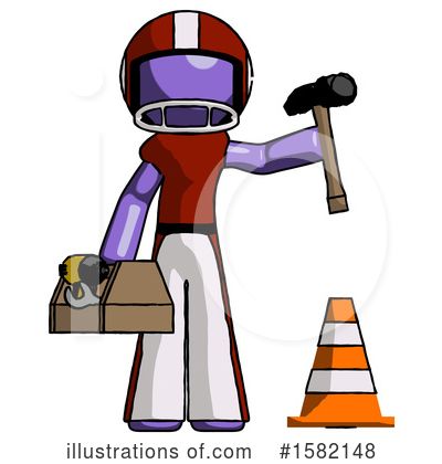 Royalty-Free (RF) Purple Design Mascot Clipart Illustration by Leo Blanchette - Stock Sample #1582148