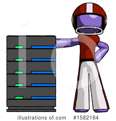 Royalty-Free (RF) Purple Design Mascot Clipart Illustration by Leo Blanchette - Stock Sample #1582184