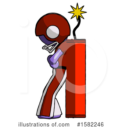 Royalty-Free (RF) Purple Design Mascot Clipart Illustration by Leo Blanchette - Stock Sample #1582246