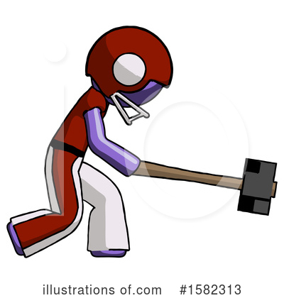 Royalty-Free (RF) Purple Design Mascot Clipart Illustration by Leo Blanchette - Stock Sample #1582313