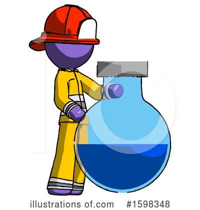 Royalty-Free (RF) Purple Design Mascot Clipart Illustration by Leo Blanchette - Stock Sample #1598348