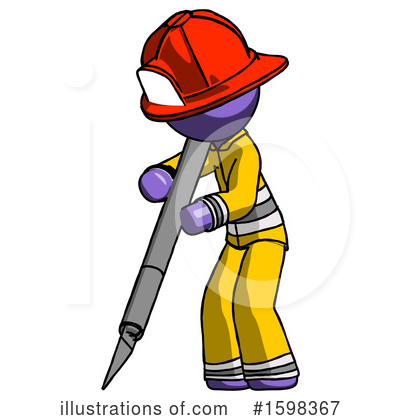 Royalty-Free (RF) Purple Design Mascot Clipart Illustration by Leo Blanchette - Stock Sample #1598367