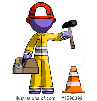 Royalty-Free (RF) Purple Design Mascot Clipart Illustration by Leo Blanchette - Stock Sample #1598399
