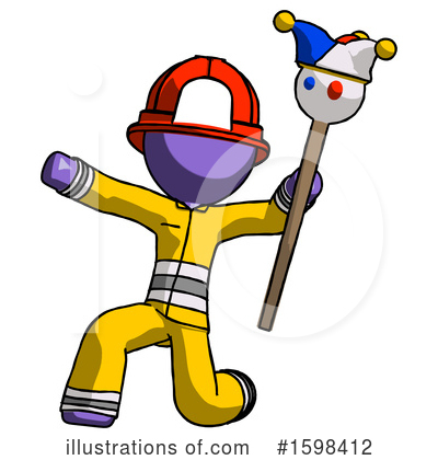 Royalty-Free (RF) Purple Design Mascot Clipart Illustration by Leo Blanchette - Stock Sample #1598412
