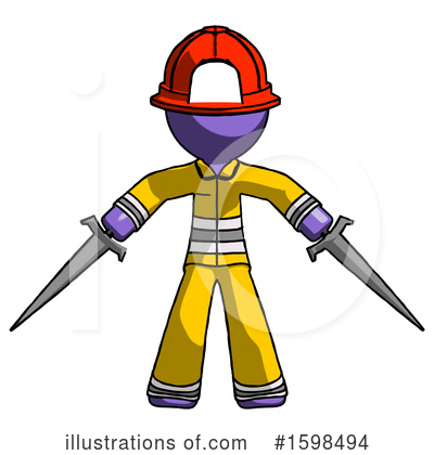 Royalty-Free (RF) Purple Design Mascot Clipart Illustration by Leo Blanchette - Stock Sample #1598494
