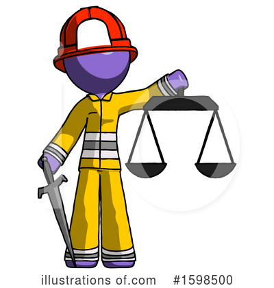 Royalty-Free (RF) Purple Design Mascot Clipart Illustration by Leo Blanchette - Stock Sample #1598500