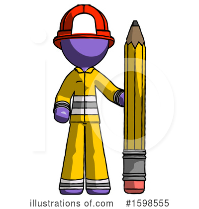 Royalty-Free (RF) Purple Design Mascot Clipart Illustration by Leo Blanchette - Stock Sample #1598555