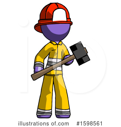 Royalty-Free (RF) Purple Design Mascot Clipart Illustration by Leo Blanchette - Stock Sample #1598561