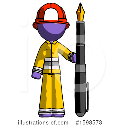 Royalty-Free (RF) Purple Design Mascot Clipart Illustration by Leo Blanchette - Stock Sample #1598573