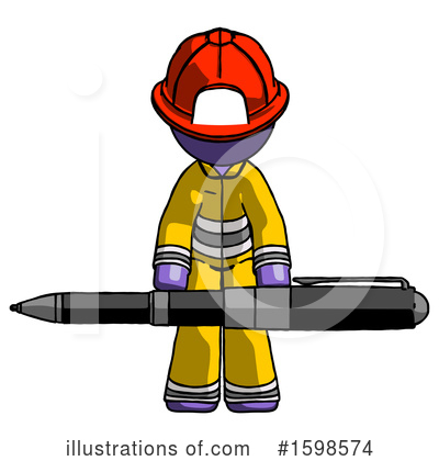 Royalty-Free (RF) Purple Design Mascot Clipart Illustration by Leo Blanchette - Stock Sample #1598574