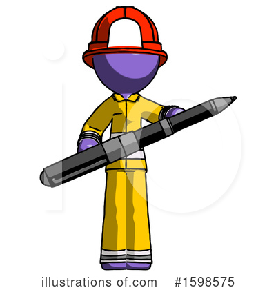 Royalty-Free (RF) Purple Design Mascot Clipart Illustration by Leo Blanchette - Stock Sample #1598575