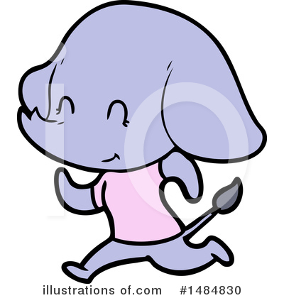 Royalty-Free (RF) Purple Elephant Clipart Illustration by lineartestpilot - Stock Sample #1484830