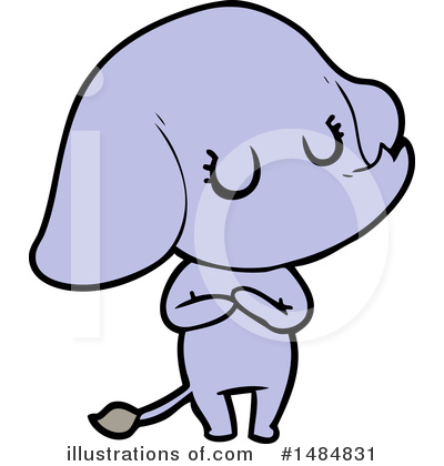 Royalty-Free (RF) Purple Elephant Clipart Illustration by lineartestpilot - Stock Sample #1484831
