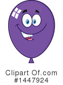 Purple Party Balloon Clipart #1447924 by Hit Toon