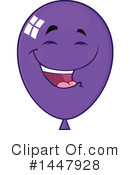 Purple Party Balloon Clipart #1447928 by Hit Toon