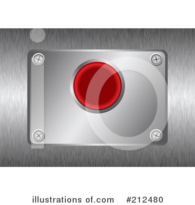 Royalty-Free (RF) Push Button Clipart Illustration by michaeltravers - Stock Sample #212480
