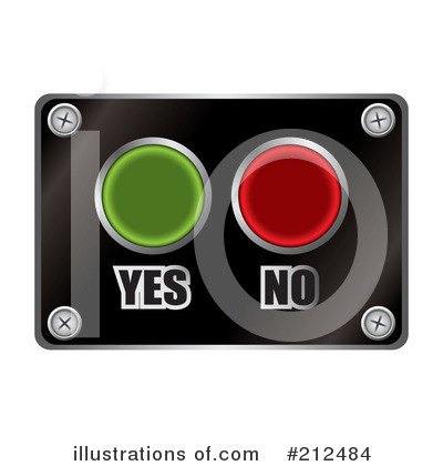 Royalty-Free (RF) Push Button Clipart Illustration by michaeltravers - Stock Sample #212484