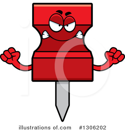 Royalty-Free (RF) Push Pin Clipart Illustration by Cory Thoman - Stock Sample #1306202