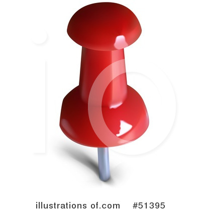 Royalty-Free (RF) Push Pin Clipart Illustration by dero - Stock Sample #51395
