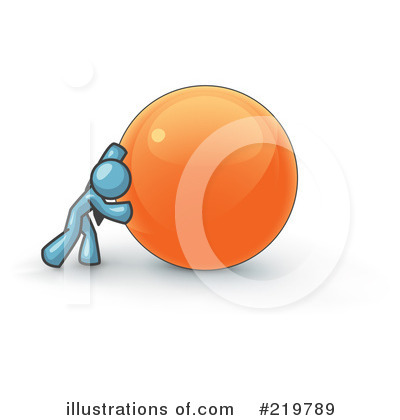 Pushing Clipart #219789 by Leo Blanchette